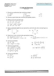 Calcule O Valor Numérico Das Seguintes Expressões Algébricas Pin Em Area De Figuras Geometricas