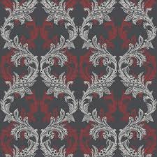 3840x2160 preview wallpaper black, red, line, light. Wallpaper Black Metallic Ornament 100392 Nonwoven Black Red