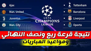 مواعيد ونتيجة قرعة ربع ونصف نهائي دوري أبطال أوروبا 2019 Youtube