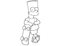 Also see the category to find more coloring sheets to print. Bart And His Skateboard Razukraski Com
