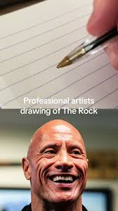 Dibujo Profesional de The Rock en TikTok