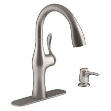 They come in a variety of different colors, materials and styles for you to choose from. Kohler Alma Pull Out Kitchen Faucet 1 Handle Stainless Steel Rona