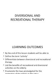 Activities are not limited but may include arts and crafts, outdoor activities, exercise, music and other special activities/events. Diversional And Recreational Therapy Pdf Psychological Concepts Behavioural Sciences