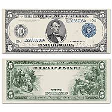 Federal reserve notes, to be issued at the discretion of the board of governors of the federal reserve system for the purpose of making advances to federal reserve banks through the federal reserve agents as hereinafter set forth and for no other purpose, are hereby authorized. The New World Discovered 1914 5 Federal Reserve Blue Seal Note