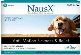 Pet Otc Nausx Medication For Motion Sickness For Large Breed Dogs 30 Count Chewy Com