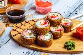 99 ($0.42/ounce) save more with subscribe & save. Free Photo Side View Hot Roll Deep Fried Sushi Roll With Salmon Tomato Cucumber Cream Cheese Ginger Wasabi And Soy Sauce On The Table