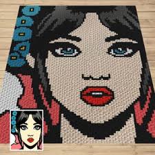 Rot Minion Square Boss Graph & Muster C2C und Wandteppich Crochet-Häkeln  Pink Soldat Graphgan-Pink häkeln Soldaten häkeln Decke-Pink C2C häkeln