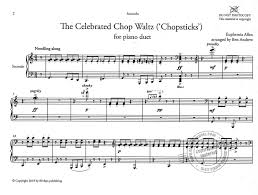 The Celebrated Chop Waltz Chopsticks From Euphemia Allen Buy Now In Stretta Sheet Music Shop