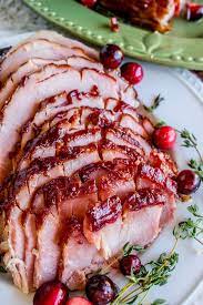 Oven Roasted Cranberry Dijon Glazed Ham The Food Charlatan Christmas Food Dinner Christmas Ham Recipes Ham Glaze Recipe