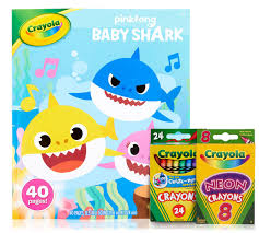 Download Baby Shark Coloring Book And Crayons Set