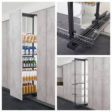 Standing 63'' tall, its frame is constructed from wood. China Soft Close Kitchen Cabinet Pantry Organizer Pull Out Tall Unit China Storage Basket And Kitchen Storage Price