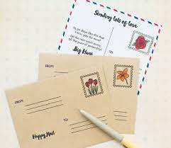 How To Make Your Own Diy Postcard Using Stamps Video Tutorial Diy Postcard Mail Stamp Happy Mail