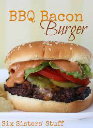 Bbq Bacon Burgers Six Sisters Stuff Bacon Burger Bbq Bacon Recipes