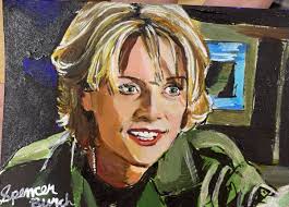 ACEO Samantha Carter Stargate SG Original Acrylic Painting Sci-fi Art woman 