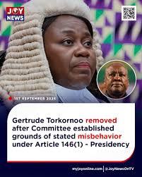 Do you support the President's removal of Gertrude Torkonoo as Chief  Justice? Share your thoughts with the hashtag #JoySMS