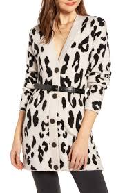 Free Shipping And Returns On Something Navy Leopard V Neck Cardigan Nordstrom Exclusive At Nordstro V Neck Cardigan Something Navy Nordstrom Anniversary Sale