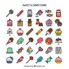 Premium Vector Sweet And Candy Icon Collection Candy Icon Candy Drawing Doodle Drawings