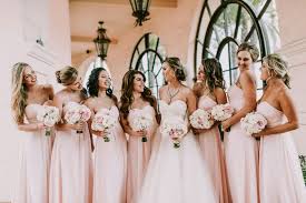 Blushing Pink Bridesmaids Gowns From Azazie Light Pink Bridesmaid Dresses Pink Bridesmaid Gowns Beautiful Bridesmaid Dresses