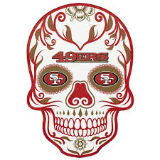 The 49ers compete in the national foo. Applied Icon Nfl San Francisco 49ers Outdoor Skull Graphic Small Nfos2801 The Home Depot