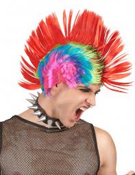Parcourez notre sélection de punk look : Perruque Punk Multicolore Homme Deguise Toi Achat De Perruques