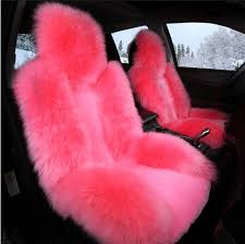 Australian Fluffy Car Seats Pink Seat Covers Car Interior Accessories Carseat Cover