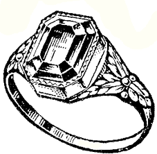 Black And White Diamond Ring Clipart 6 Diamond Ring Images Antique Rings Clip Art Vintage Jewelry Rendering