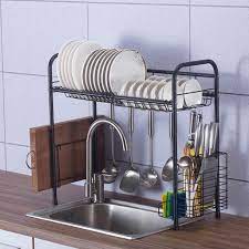 Maybe you would like to learn more about one of these? Stainless Steel Dish Drying Rack Over Sink Drainer Shelf Storage Rack Kitchen Cutlery Utensils Holder Walmart Com Walmart Com