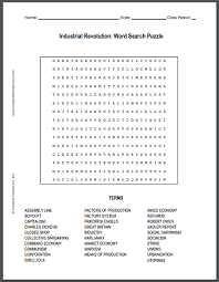 Industrial Revolution Word Search Puzzle Free Worksheet To Print Pdf File Fo Industrial Revolution High School World History High School History Activities
