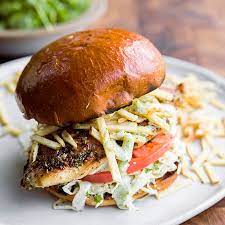 Grilled Chicken Sandwiches Creamy Jalapea O Sauce Potato Chips Recipe Myrecipes