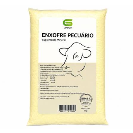 ENXOFRE PECUARIO COM CALCIO - 1KG