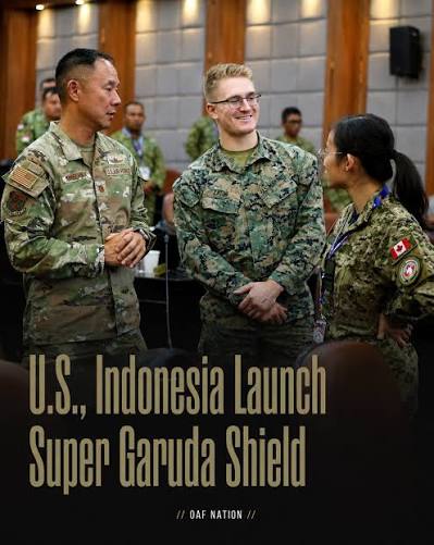 The U.S. and Indonesia launched Super Garuda Shield with more than 4,700 personnel and 13 other nations. Tap the link in our bio for full brief. #OAF #Newsroom #SuperGarudaShield #MilitaryExercise #Defense #Indonesia #USMilitary