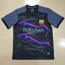 19 20 Adult Barcelona Flying Man Transcend Version Soccer Jerseys