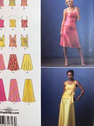 Misses Evening Tops, Simplicity 2935, Sewing Pattern, Evening Skirts, Prom  Dress, Mother of the Bride, Bridesmaid Dress, Halter Top, Skirts