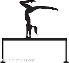Clip Art Of A Silhouette Of A Gymnast Silhouette Art Clip Art Gymnastics