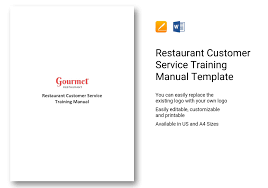 Training manual templates are available for free download by organizations who want to use them. Customer Service Training Manual For Restaurants Simple Business Guru