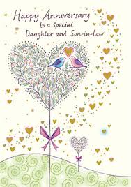 Son and daughter in law red rose in wineglass anni…. Daughter And Son In Law Anniversary Card Funky Pigeon