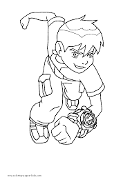 Top 20 ben 10 coloring pages for kids Ben 10 Color Page