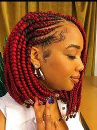 Lace Front Cornrow Braided Wig Box Braids Human Hair Etsy Bob Braids Hairstyles African Braids Hairstyles Cornrows With Beads