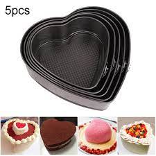 About bakerdream heart shaped cake pan: 5pcs Non Stick Heart Shaped Cake Mould Buy Sell Online Best Prices In Srilanka Daraz Lk
