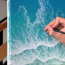 Learn how to paint the sky, ocean, waves and beach in this, step by step, acrylic painting tutorial. Feliks K How To Paint Ocean Waves From Above Acrylic Art Facebook