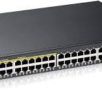 Zyxel 48-Port PoE Gigabit Switch | Smart-Managed | 24x PoE+ @170W | 2x SFP  | Rackmount [GS1900-48HPV2]