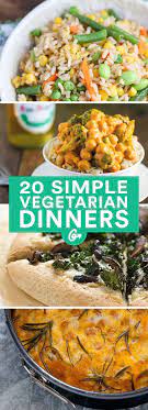 20 Vegetarian Dinners With 5 Or Fewer Ingredients Vegetarian Recipes Easy Vegetarian Recipes Healthy Vegetarian Dinners
