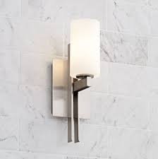 In the bathroom, display them similarly, with one light on either side of the vanity mirror. Possini Euro Design Modern Wall Light Sconce Brushed Nickel Hardwired 14 High Fixture Frosted Glass For Bedroom Bathroom Hallway Walmart Com Walmart Com