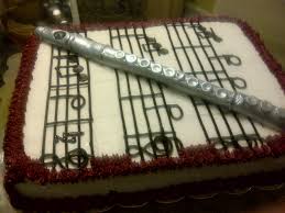Graduation Cake Made For A Flute Player With Music Of Pomp And Circumstance By Butterfly Cakes Music Cakes Gothic Birthday Cakes Cake