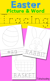 Free printable rabbit coloring pages for kids. Easter Picture Word Tracing Printables Totschooling Toddler Preschool Kindergarten Educational Printables