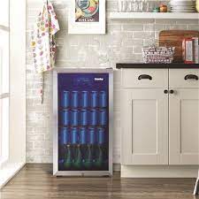 The generous interior will accommodate up to 61 beverage cans and 21 bottles of wine. Danby Part Dbc117a1bssdb 6 Danby 3 1 Cu Ft 18 In 117 Can Beverage Cooler Wine Coolers Home Depot Pro
