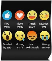 I Love Math Emoji Emoticon Funny Mathematics Graphic Tee Shirts Sarcastic Poster I Love Math Love Math Mathematics Humor