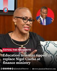 There were increasingly louder whispers Monday afternoon that Minister of  Education Fayval Williams will make the short hop, skip and jump, from her  current office at National Heroes' Circle to the neighbouring