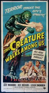 The Creature Walks Among Us 1956 Original Three Sheet Size 41x81 Movie P Classic Horror Movies Posters Movie Posters Vintage Science Fiction Movie Posters