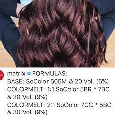 Pin By Maya On Matrix Matrix Hair Color Hair Color Formulas Dark Burgundy Hair Color